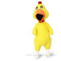 Colorful Screaming Chicken dog plush toy with sound